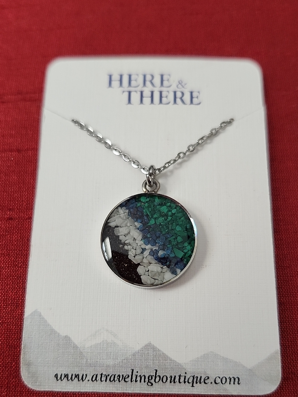 Here & There Alaska Nenana River Necklace 18"